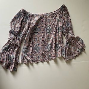 Elodie off the shoulder bell sleeve top